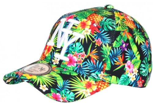 Hip Hop Honour Barnkeps orange grönt tryck ananas blommor NY solnedgång 7 till 12 år - storlek: En storlek - färg: Grön - pojke, Färg: grön, One Size