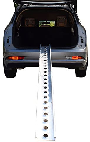 Übergangsrampen Rampe, extra Lange Rampenübergänge, Auto-Camper-Metallschwelle für Wohnwagen/Wohnmobil/Minivan, Außentreppe, weißes Gefälle, Belastung 200 kg