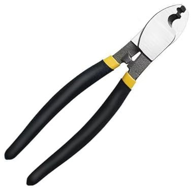 Cable Cutter, High Carbon Steel Wire Cable Cutting Tools, Wire Stripper with Anti-Slip Handle, Cable Cutting Pliers Shears, Wire Stripper Hand Tools for Aluminum Copper Wire Communications Cable
