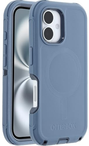 OtterBox Defender MagSafe Case for iPhone 16, Blue | Shockproof, Drop-Proof, Ultra-Rugged Protective Case, 7x Tested to Military Standard