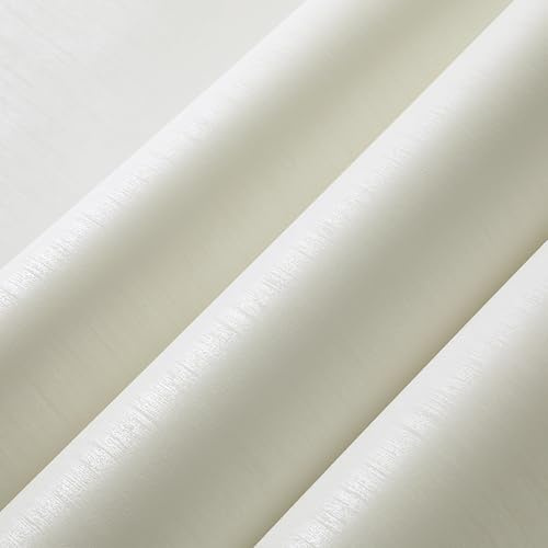 Tarwanear Cream Mix Plain Thick Textured Wallpaper Minimalist Striped Wallpaper 0.53x9.5m Modern Non-Woven DIY Wall Paper Roll for Bedroom Living Room Hallway Stairs