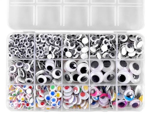 Wiggly Eyes Crafts - Klebstoff Googly Augäpfel, Klebrige Wackelaugen | Craft Googly Sticker DIYS -Projekte, Puppen, Karten, Sammelalben, Taschen, Hüte, Wände, Unterhaltsame, Bewegliche Augen Für Kinde