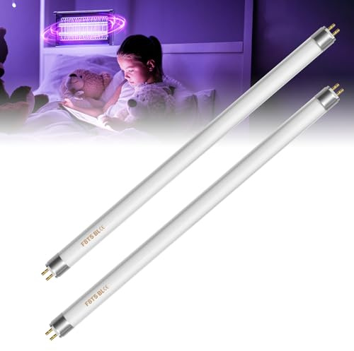 Lustaled FSL T5 F8W BL Ampoule de Rechange pour Lampe Tue Mouche, 30.5 cm Tube UV pour Lampe Anti Moustique, Tueur d'Insectes Électrique UV, Lampe Tue Mouche, Lampe Anti Insectede 8W/16W(2 pièces)