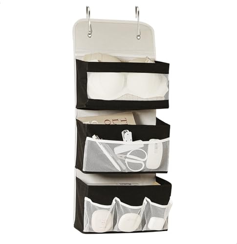 Hängeorganizer, Türregal für Schrank, Kleiderschrank und Wand, Hängeorganizer Bad, Hängeregal 67.5 * 29.5cm, Spind Organizer Faltbare, Hängeregal Schrank Platzsparende, 3 Etagen Insgesamt, 1 Stück