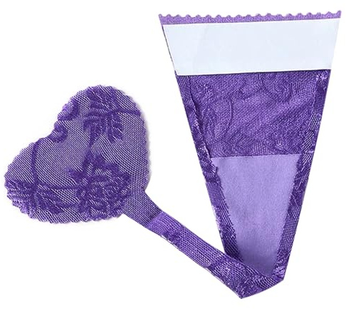 HJYZY C-String självhäftande hjärtformad utan linje dam underkläder Osynlig hjärtformad, one size