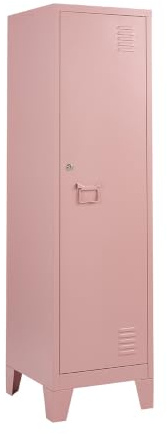 MMT Möbel Metall Spind Schrank in Orange Gelb Rosa Weiß Grau Abschließbar Schrank Aufbewahrung Reinigungsschrank Slim One Door Kleiderschrank Industrie Schuhaufbewahrung