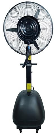 Ventilatore a piantana con nebulizzatore d'acqua, grande ventilatore nebulizzatore con serbatoio d'acqua da 42 l/11 galloni, oscillazione di 90 gradi, ventilatore da pavimento industriale per esterni