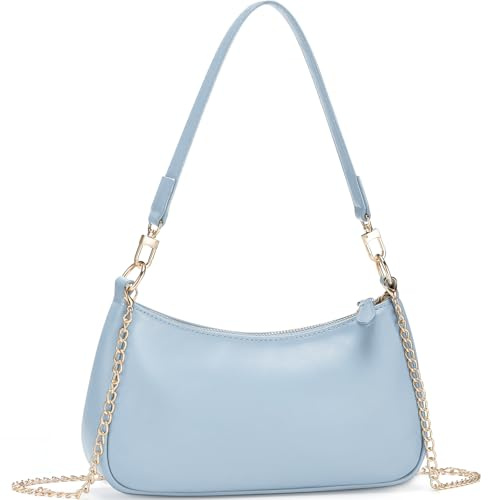 WantGor Clutch Tote Handtaschen, Umhängetasche für Frauen Crossbody Taschen Mini Hobo Bag Retro Vegan Leder Trendy Handtasche