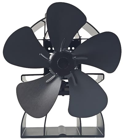 Ventilatore per forno a caldo, ventilatore per forno a legna, silenzioso, non elettrico per la circolazione di aria calda, bruciatore a legna