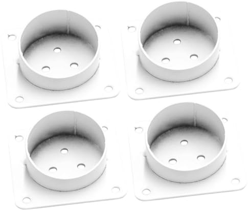 HAMPPLIES 4pcs Iron Furniture Leg Mounting Plates Angled Table Leg Connectors for Sofa Chair Table Repair and Strengthening Pre-drilled for Easy Installation Sleeve Feet Hardware