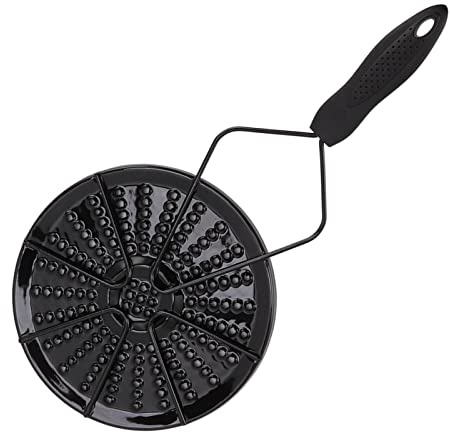 Culnflun Värmediffusor för gasspis, snabb jämn uppvärmning, isolerande öppen eld, värmelagring, anti-bränd gasspisdiffusor med svalt handtag, svart