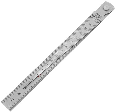 Ipetboom Set Spessimetri in Acciaio Inox Righello Dritto Strumento di Misurazione della Larghezza e dello Spessore per Falegnami Meccanici e Uso Domestico