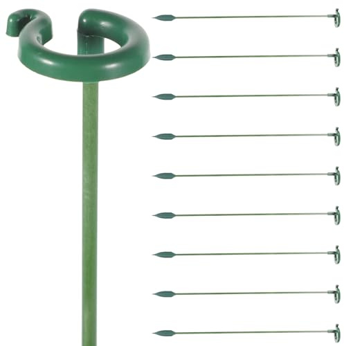 Homoyoyo Lot de 10 Supports pour Plantes en ABS Tuteurs de 27 CM pour Pot de Fleurs Treillis pour Plantes Grimpantes et Orchidées Support Solide pour Jardin et Balcon Protection Le