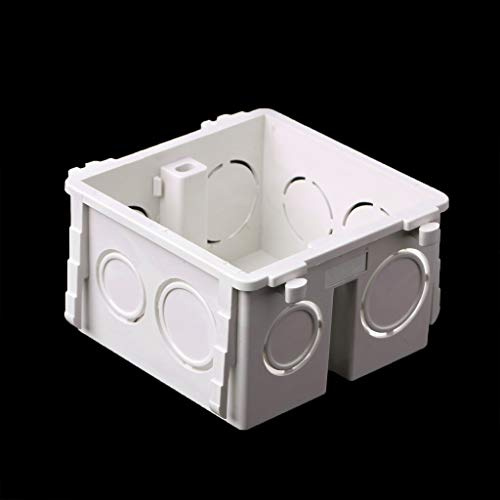 JOYKK 86-Type Cassetta di Montaggio a Parete in PVC con Scatola di derivazione per Base Presa - Bianco