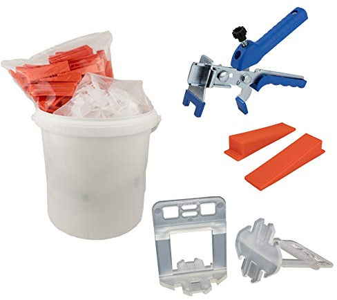 Nivelliersystem XL 2 mm Fugenbreite! Für eine Fliesenstärke von 12-20mm geeignet! Basis-Set 250L+250K+M-Zange