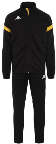 Kappa Dalcito Tuta da ginnastica, Nero / Giallo, XXL Unisex - Adulto
