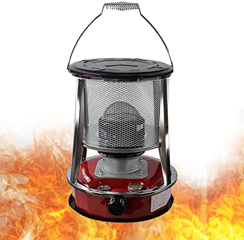 BEESOM 2 in 1 Tragbarer Kerosinkocher,Petroleumheizung Wärmer, 360° Mobile Heizung,Camping-Heizofen für Patio Notheizung,Zeltheizung Mit Löschautomatik Und 6 Docht,4.6L-BlackBag