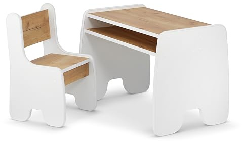 defiPad® Tavolino Bambini con Sedie | Elegante Tavolo Contenitore con Comoda Sedia | Tavolino e Sedie per Bambini | Mobili per Cameretta e Stanza dei Giochi