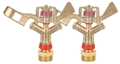Arroseur à Bras Oscillant, Filetage Mâle G3/4 Pouces 25 Mm, Arroseur de Pelouse en Alliage de Zinc, Arroseur à Bras Oscillant Rotatif Réglable, Tête de Pulvérisation de Buse (2