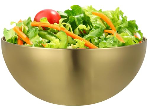 Alipis Stainless Steel Salad Bowl 7.87 in Kitchen Serving Bowl for Fruit Noodles Desserts and Snacks Multi-Function Mixing for Daily Use Parties and Casual Gatherings