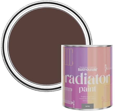 Rust-Oleum, rot Heizkörperfarbe, hitzebeständig, geruchsarm in Seidenglanz Finish - Valentina 750ML