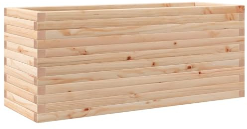 vidaXL Pflanzkübel, Blumenkübel mit offenem Boden, Blumenkasten für Terrasse Garten, Pflanzkasten Hochbeet Pflanzgefäß, Massivholz Kiefer