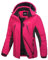 Libin Damen Winterjacke Wasserdicht Outdoor Softshelljacken Skijacke Winddicht Wanderjacke Snowboardjacke Thermojacke Gefüttert Fleecejacke Funktionsjacke Winter Jacket Rosa M