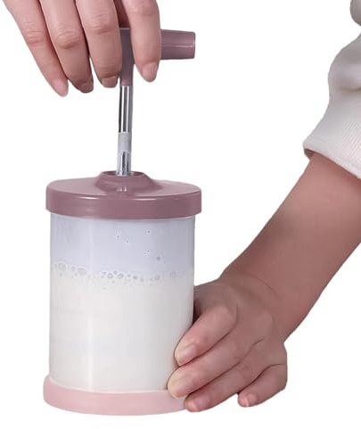 Duroecsain Manueller Sahnespender, manueller Sahnespender zum Selbstaufbauen, tragbarer Sahnespender für Schlagsahne, DIY, Backutensilien mit ergonomischem Griff und