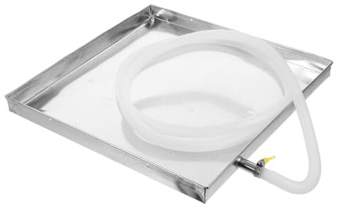 Drip Pan with Hose, Air Conditioner Outdoor Unit Water Tray Washer Tray Portable Drain Pan Unit Water Tray Unit Accessory Drip Pan