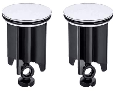 JZK 2 Pcs 40mm Bathroom basin sink drain stopper, height adjustable sink stopper plug, bathroom drain plug fitting, for washbasin kitchen faucet vessel vanity sink