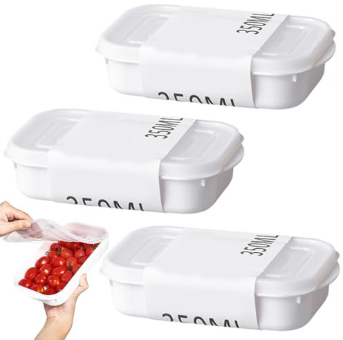 Contenitori Ermetici per Alimenti, 3 Pezzi Contenitori Frigo Alimentari per Salumi Fresh, Senza BPA, Riutilizzabile, Lavabile in Lavastoviglie e Adatto al Microonde