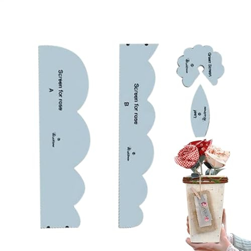 Rosen-Schablonen zum Basteln, Acryl-Blumen-Vorlagen-Set, Blumen-Vorlagen-Set, Rose, Papierblumen-Dekorationen für Wand, Hochzeit und Geburtstagsfeier (30,5 cm)