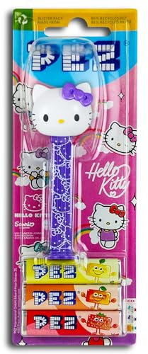 PEZ Spender Hello Kitty Violett inkl. 2 x Pez Bonbons 2 x 8,5 g