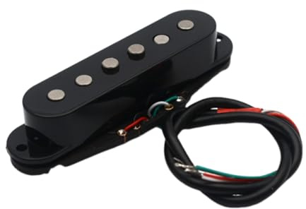 Fenteer Pick-up de guitare Ensemble de micros de guitare électriques de secours parete cou Humbucker Alnico 5 Humbucker pour accessoire d'instrument de, Noir