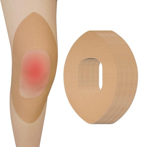 20 Pièces Bandes de Kinésiologie Prédécoupées pour Genoux, Tape de Kinesiologie élastiques et Imperméables pour Genoux, épaules, Chevilles, Poignets, Pour Le Fitness, Le Cyclisme (Beige)