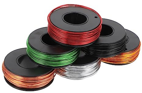 HOMSFOU 6rollos Alambre De Aluminio De Color De Versátiles Para Manualidades De Hechas Mano Para Crear Joyas y Decoraciones