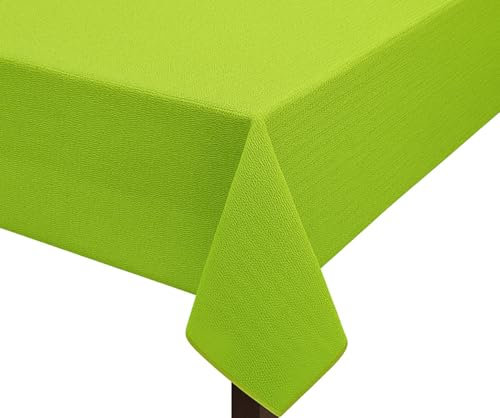 Leonado Vicenti Gartentischdecke 140 cm wetterfest Weichschaum mit Paspel rutschfest abwaschbar wasserabweisend rechteckig oval rund grau grün rot in vielen Größen ideal für Garten Balkon Camping