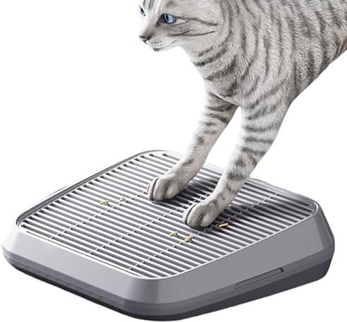 Katzenklo Rampe Einstieg, 35x31cm Katzentoi Erhöhte Rutschfeste Wanne | Doppelschicht Katzenklo Ausstiegshilfe Mit Filterfunktion, Kitten Toilette Rampe Pedal, Katzenstreu Auffangvorrichtung Rampenbox