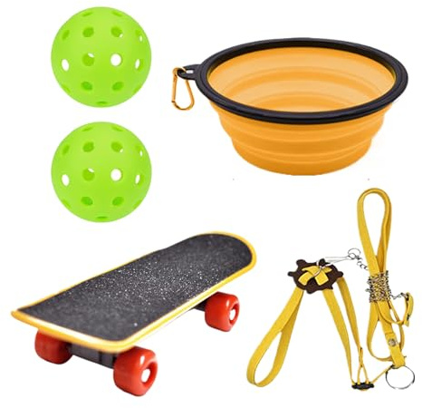 Tiajingzi Tortugas Skateboard | Tortugas Galletas Entrenamiento Skateboard Juguetes Set | Accesorios para Mascotas Lindo para Entrenamiento Diario Interior y Exterior Pasarela Parque | Diario Interior