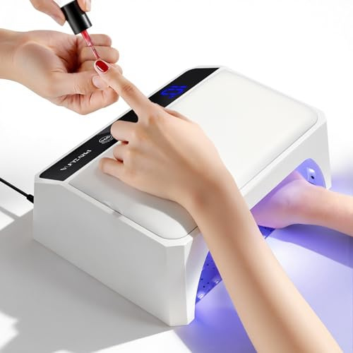 PRYZUNA UV LED Nail Lamp, 120W UV Light for Gel Nails with Two-Hand Design