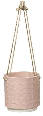 Orla Kiely | 60er Jahre Stiel | Mittelgroßer Keramik-Hängetopf | Pink