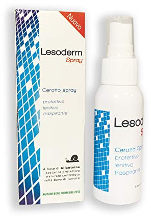 Lesoderm spray curativo para las úlceras de decúbito 50 ml - Spray parche para llagas de pañales, úlceras, placas de psoriasis y heridas superficiales de la piel