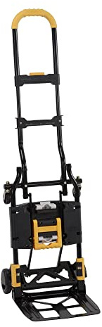 COSCO 12225YGB1E 2-i-1 hopfällbar handlastbil, 136 kg. Kapacitet, multiposition med utdragbart handtag, gul