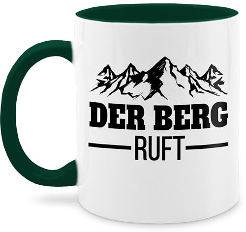 Tasse Tassen 325ml - Statement Sprüche - Der Berg ruft I Wandern Geschenk Bergsteiger I Bergliebhaber - 325 ml - Dunkelgrün - spruchtasse sarkasmus berge kaffetassen spruchtassen spruch bergen