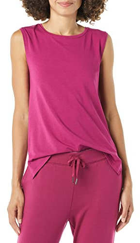 Amazon Essentials Women's Yogalinne i mjuk bomull med standardpassform (finns i plusstorlek) (tidigare Core 10), Plommon, XL