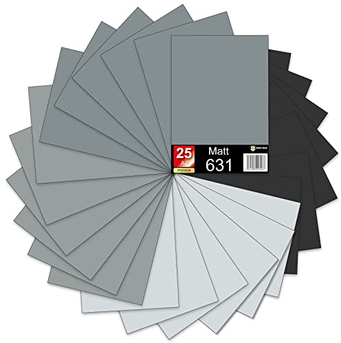 Finest Folia Din A4-ark vardera 29,7 x 21 cm 621/631 självhäftande plotterfolie i en uppsättning, folie, vinylfolie för plottning, gör-det-själv pysselfolie, klistermärken, märkningar, klistermärken
