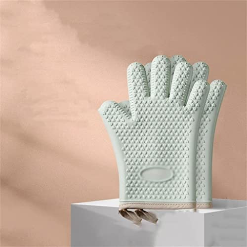 KOSECO Oven Gloves,Heat Resistant Gloves,1 Pair of Silicone Oven Gloves Kitchen Silicone Gloves Tray Dish Rack Baking Insulation Hand Clip