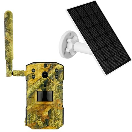 LUVISION 4G LTE Wildkamera mit SIM Karte, Fotofalle wiederaufladbarer Akku,Batterie, SD Karte, 14MP, Wildtierkamera mit Bewegungsmelder, Jagdkamera, Nachtsicht, Handyübertragung, Cloud