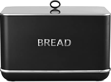 Tower Renaissance Bread Bin, 16L Capacity, Simple Pull Lid, Black