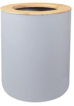 predolo Mülleimer, Badezimmerzubehör, Badezimmer-Gadgets, leicht zu reinigen, modisch, glatt, kleiner Papierkorb, Mülleimer für Schlafsaal, Büro, Schreibtisch, GRAU
